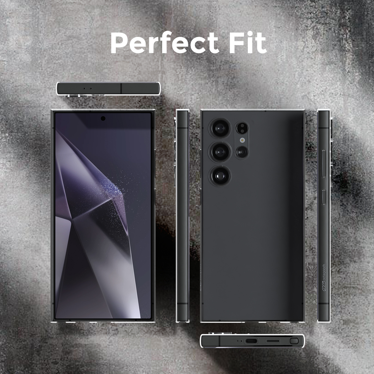 Case Samsung Galaxy S24 Ultra Plus Octagoods Crystal Slim Clear Casing