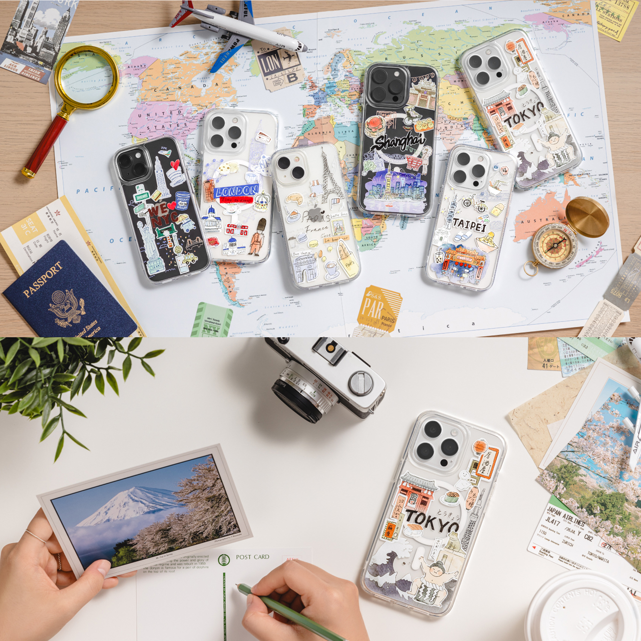Case iPhone 15 Pro Max Plus SwitchEasy City Slim Motif Clear Casing