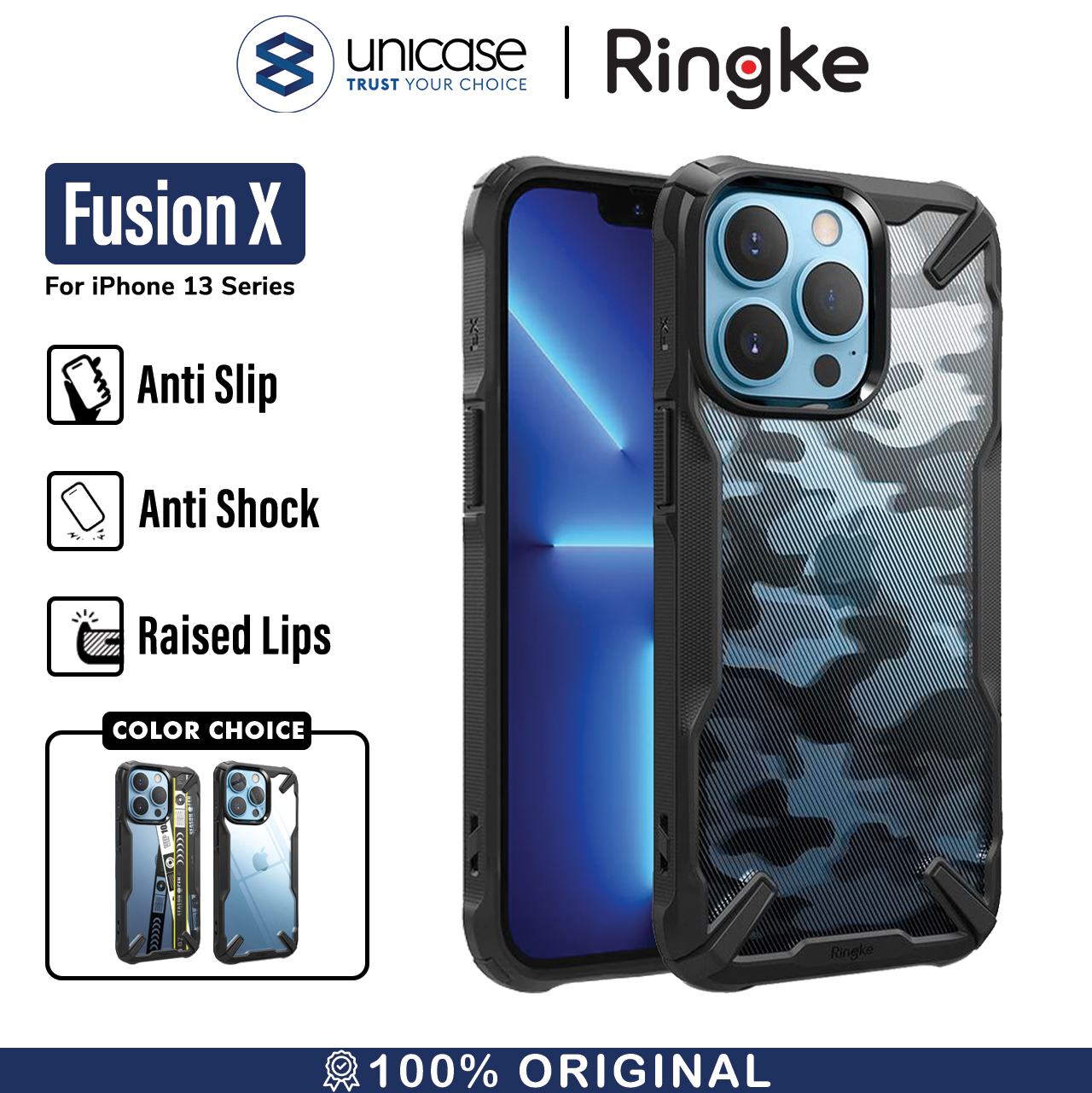 Case iPhone 13 Pro Max Mini Ringke Fusion X Hybrid Anti Crack Casing