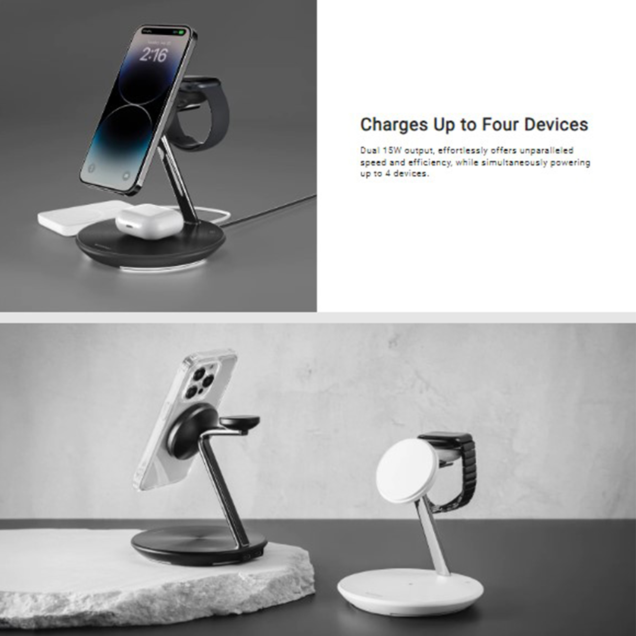 Magnetic Wireless Charging MagEasy PowerStation 5 in 1 Stand Holder