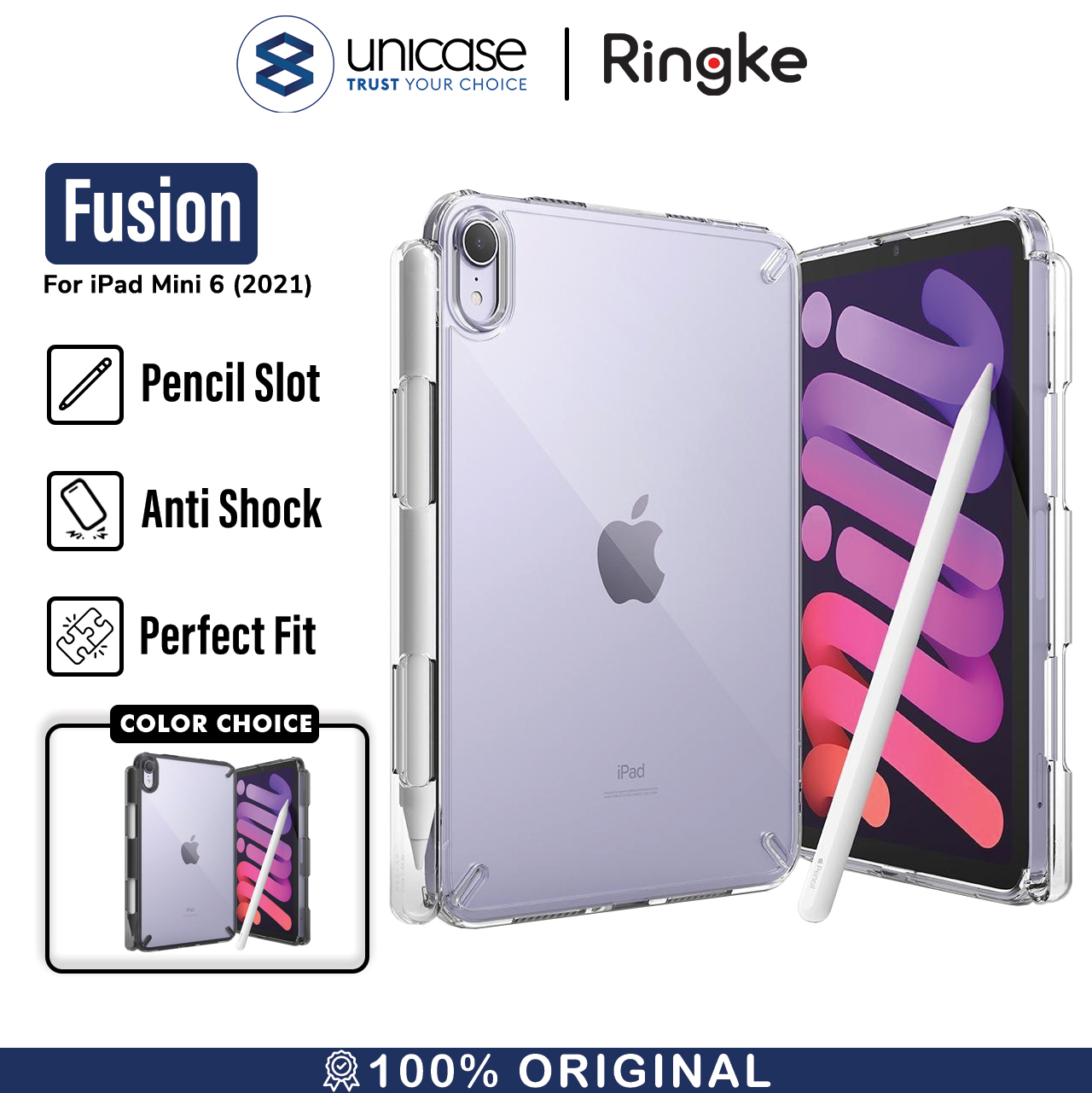 Ringke iPad Mini 6 8.3" (2021) FUSION - Smoke Black F584R53-1