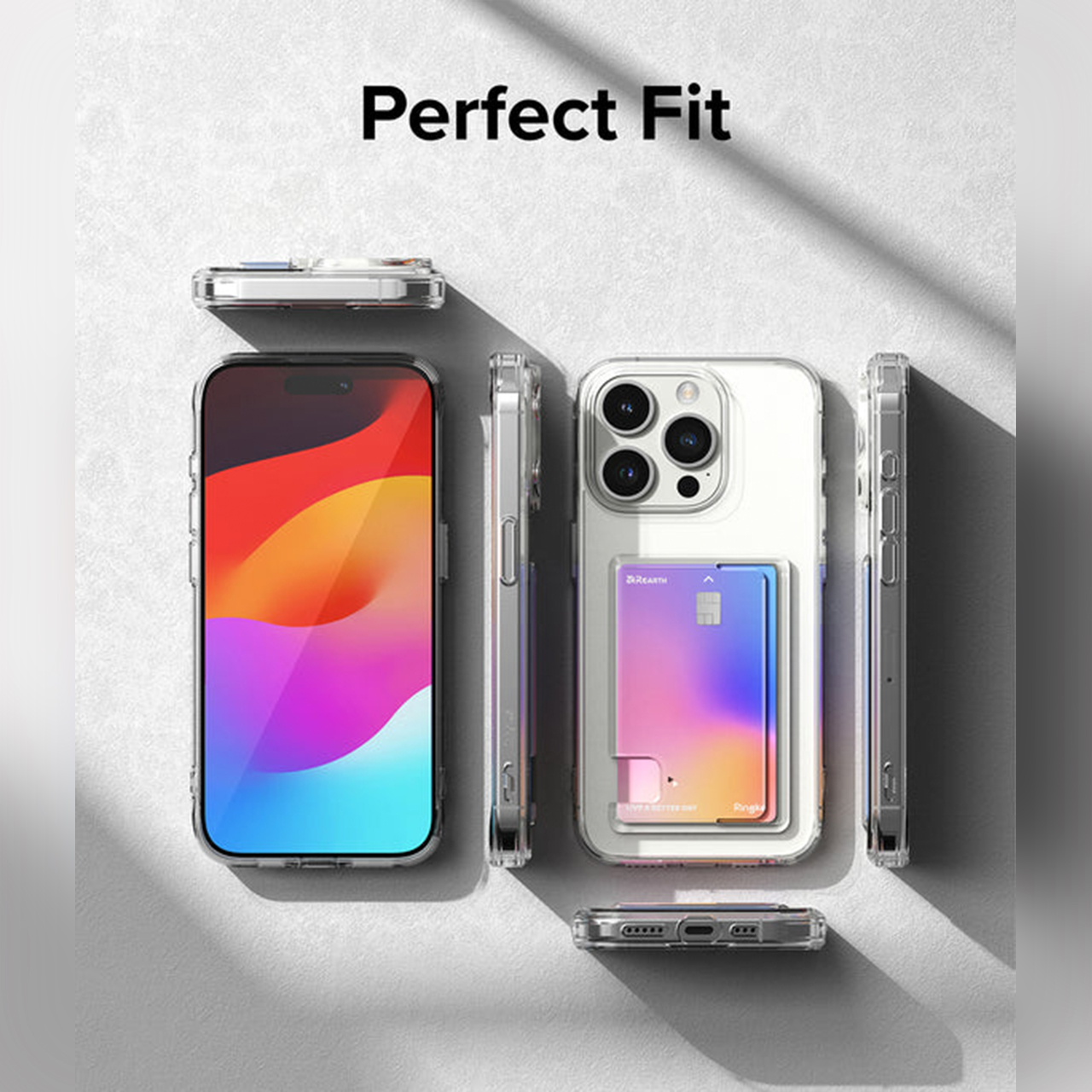 Case iPhone 15 Pro Max Plus Ringke Fusion Card Slot Kartu Clear Casing