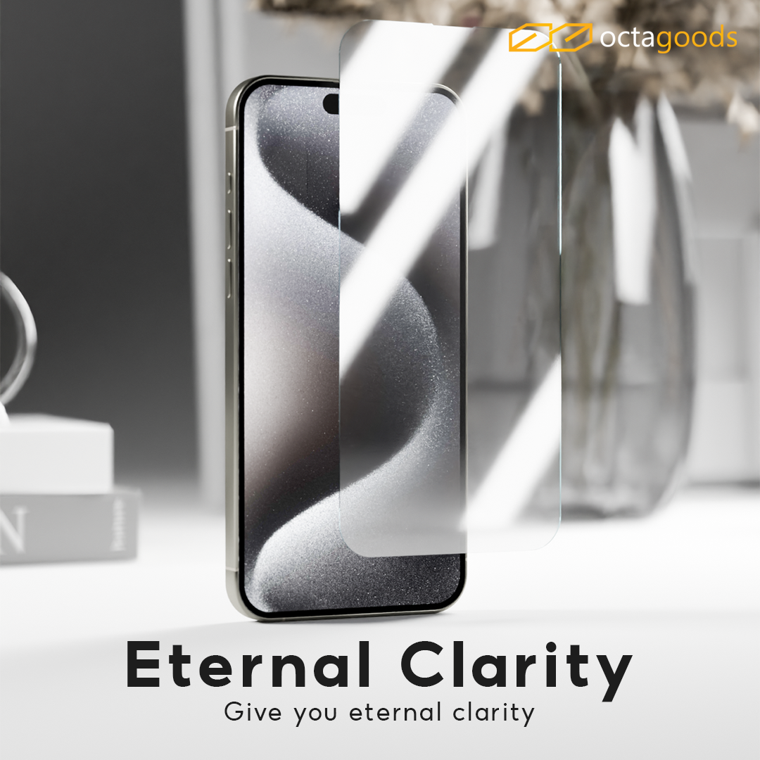 Octagoods iPhone 15 Pro Tempered Glass - Clear PG7113-1