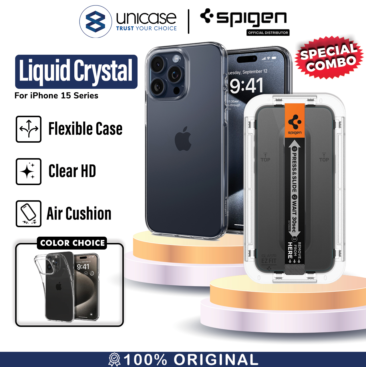 SPIGEN Liquid Crystal + EZFit 15 Pro Max