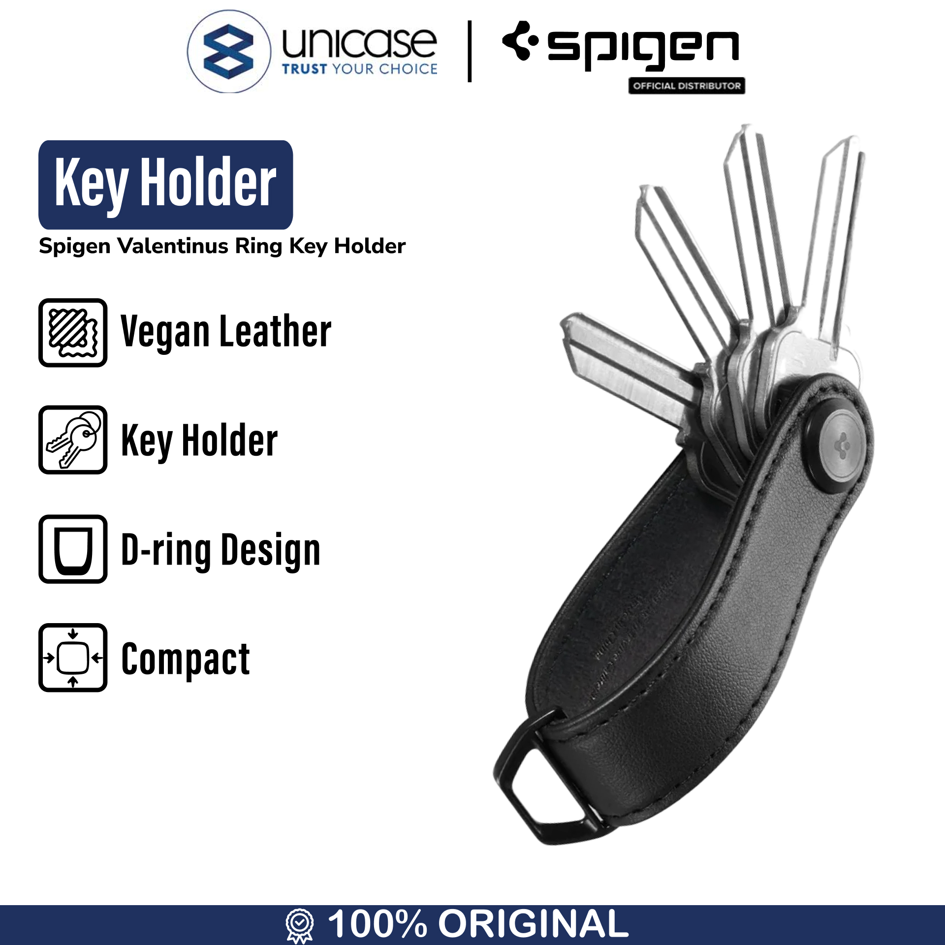 Spigen Universal Key Holder Valentinus - Black AHP03647