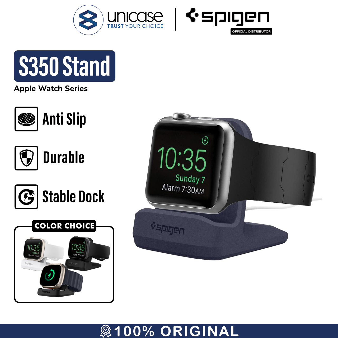 Spigen Apple Watch Smartwatch Stand Night Stand S350 - Midnight Blue 000CD21182