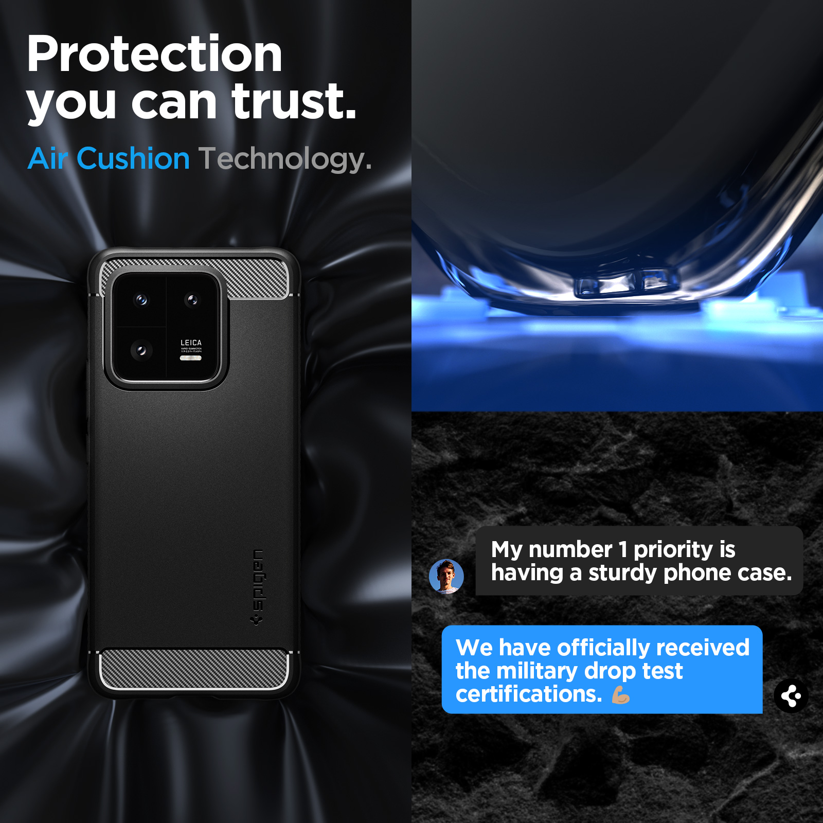 Case Poco X6 Redmi Note 13 Pro 5G Spigen Rugged Armor Matte Softcase