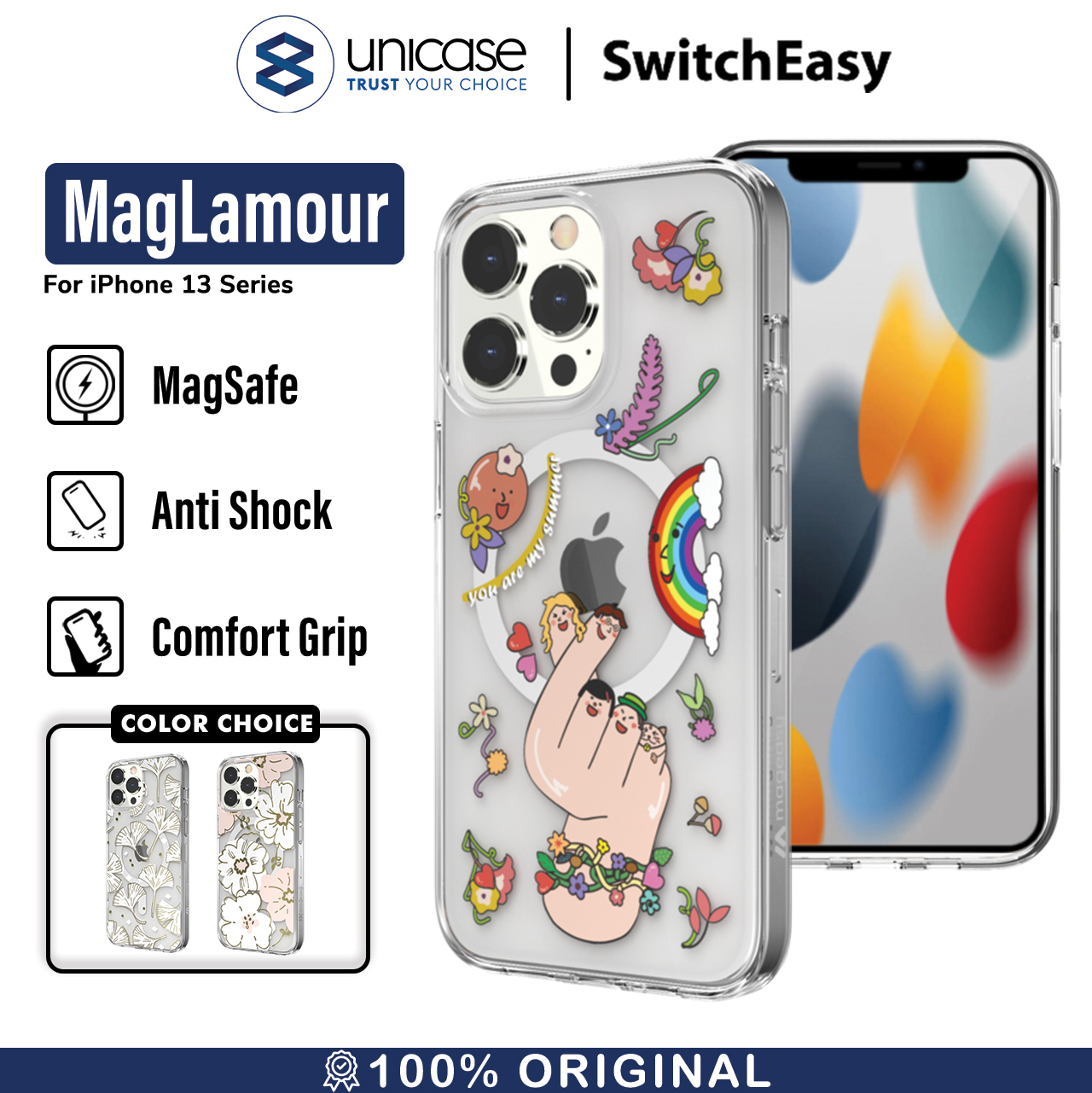 Case iPhone 13 Pro Max Mini SwitchEasy MagLamour Cute Flower Casing
