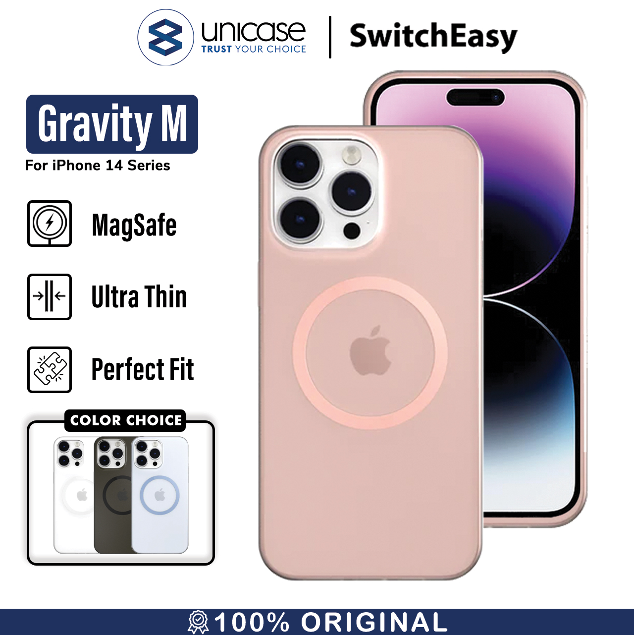Case iPhone 15/ 14 Pro Max Plus SwitchEasy Gravity M Magsafe Casing