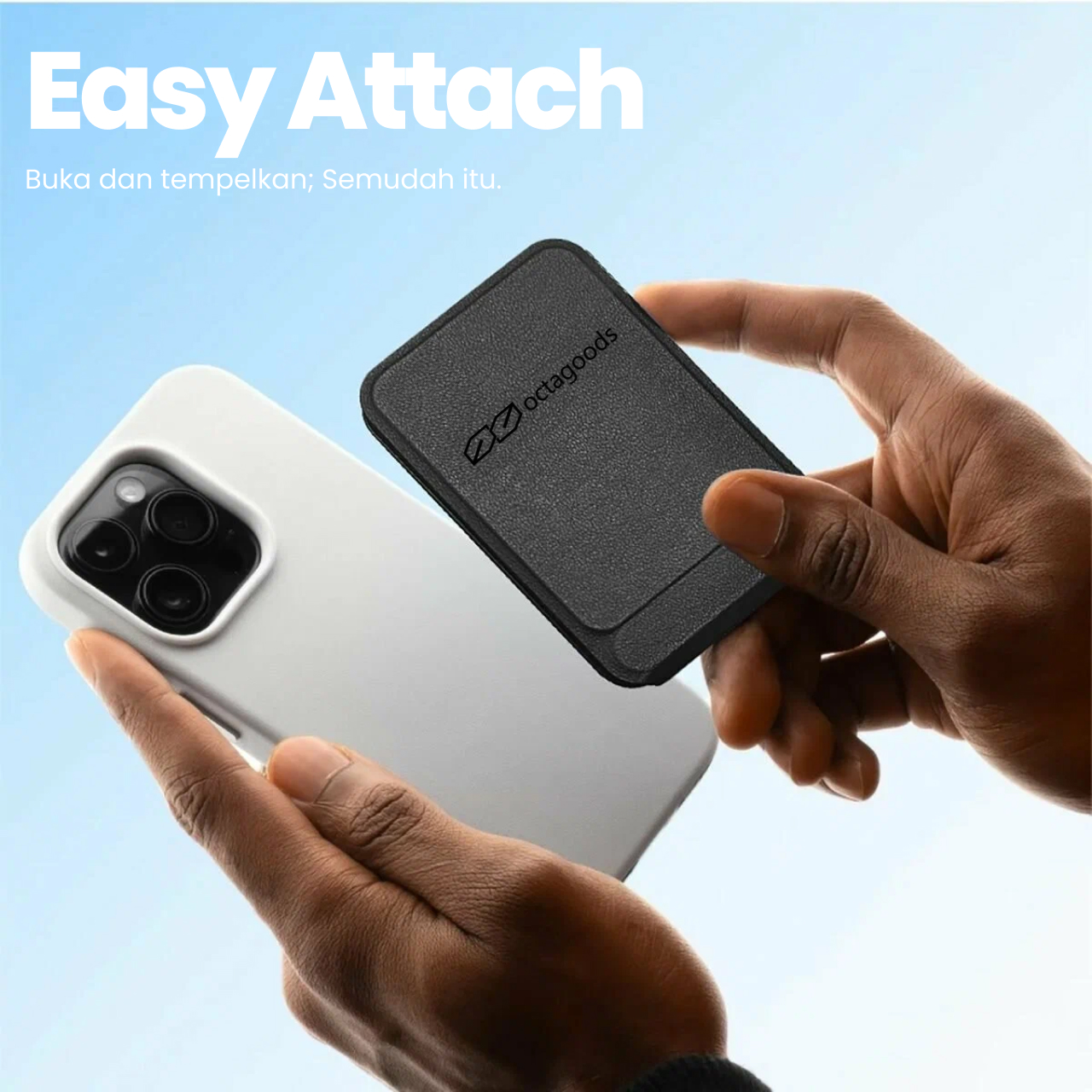 Octagoods Card Holder Magsafe with Adjustable Stand - Black DH001-1