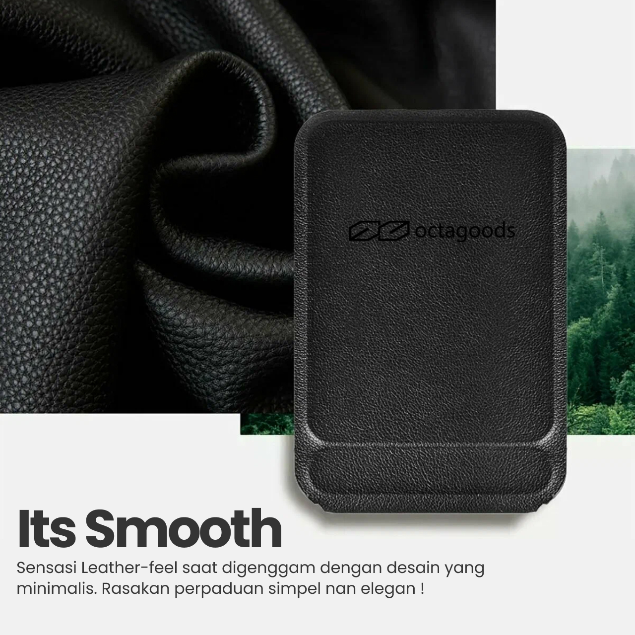 Octagoods Card Holder Magsafe with Adjustable Stand - Black DH001-1
