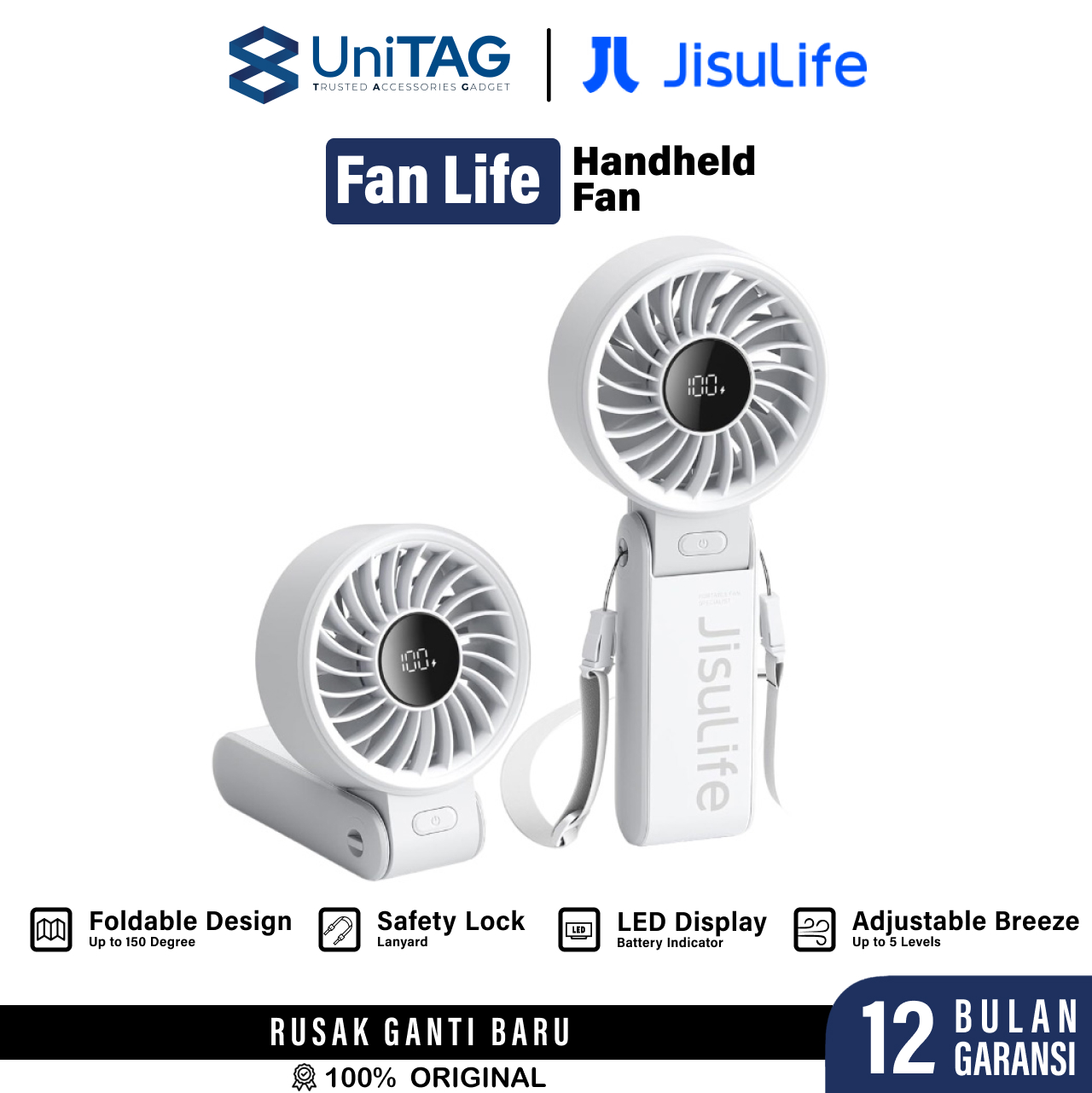 Jisulife Fan Life7 3600mAh - Pink JL HF LIFE7 3600 PK