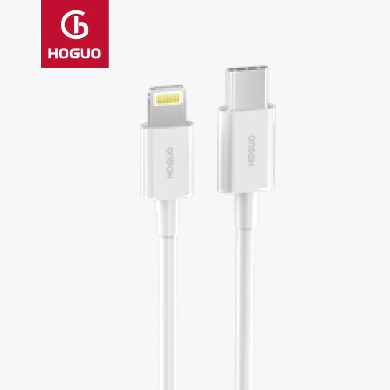 Hoguo Kabel Charger USB C - Lightning 3A Silicone 1m - White H25