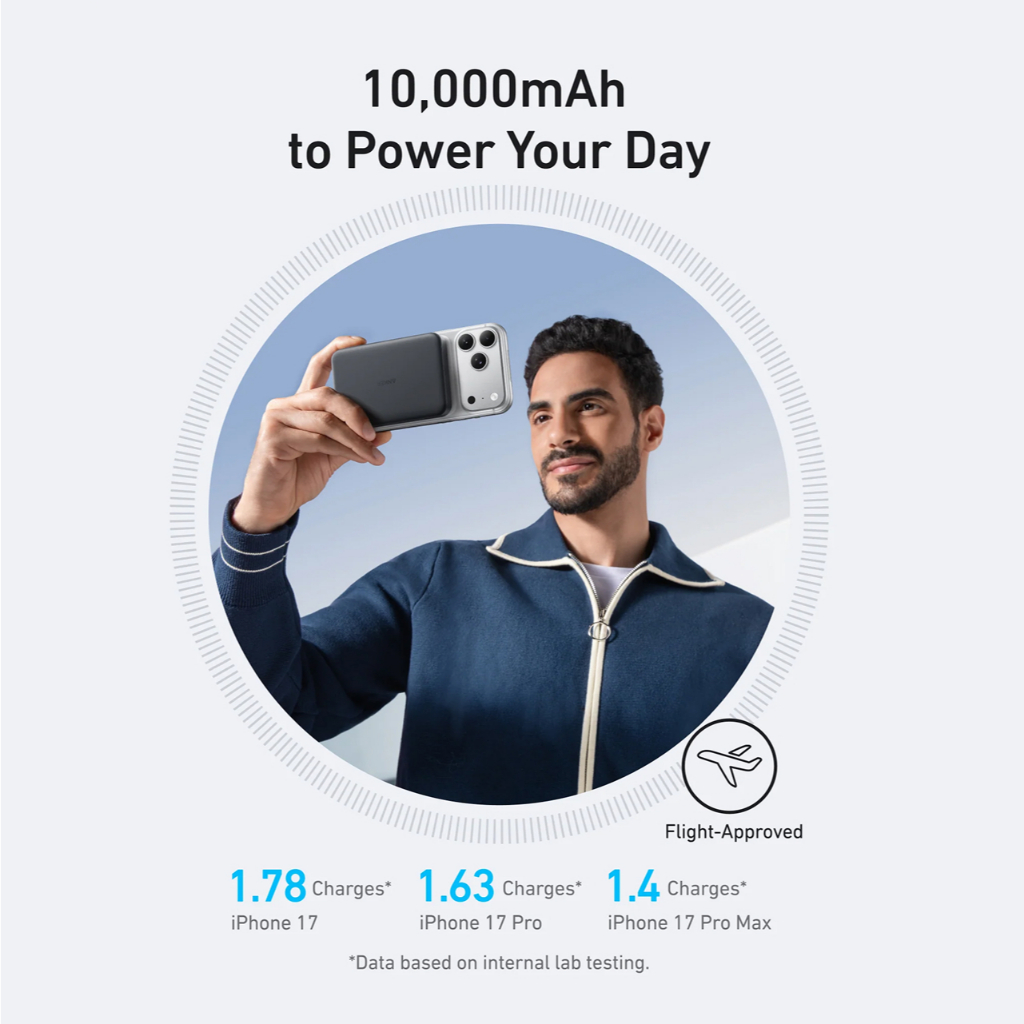 Anker Powerbank Magsafe Thin 10000mAh MagGo Qi2 - Black A1664H11