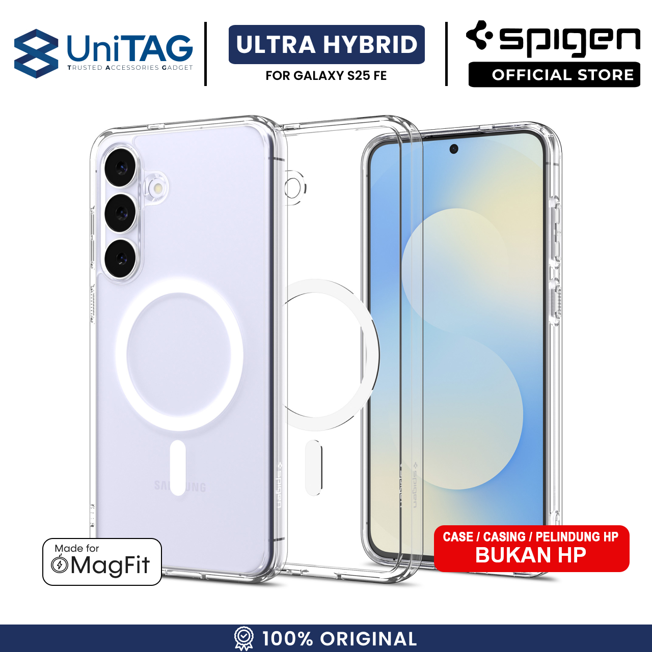 Spigen Samsung Galaxy S25 FE Case Ultra Hybrid MagFit - Clear White ACS10027