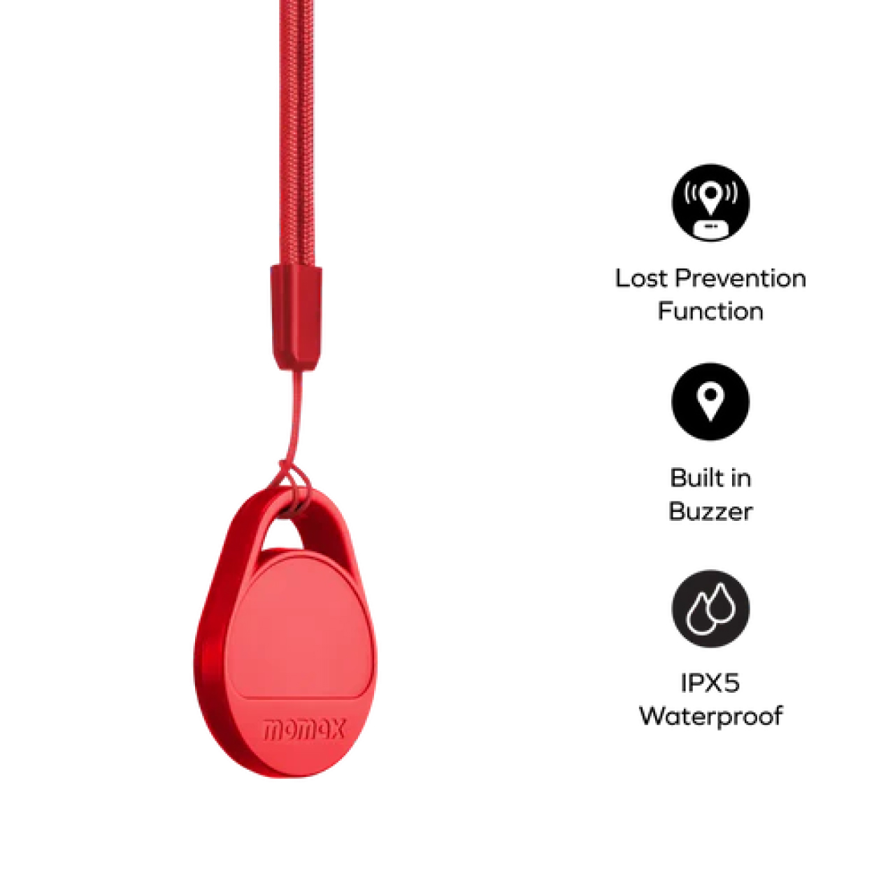 Momax Universal GPS Tracker Pinpop Lite Find My Locator - Gray BR10AE