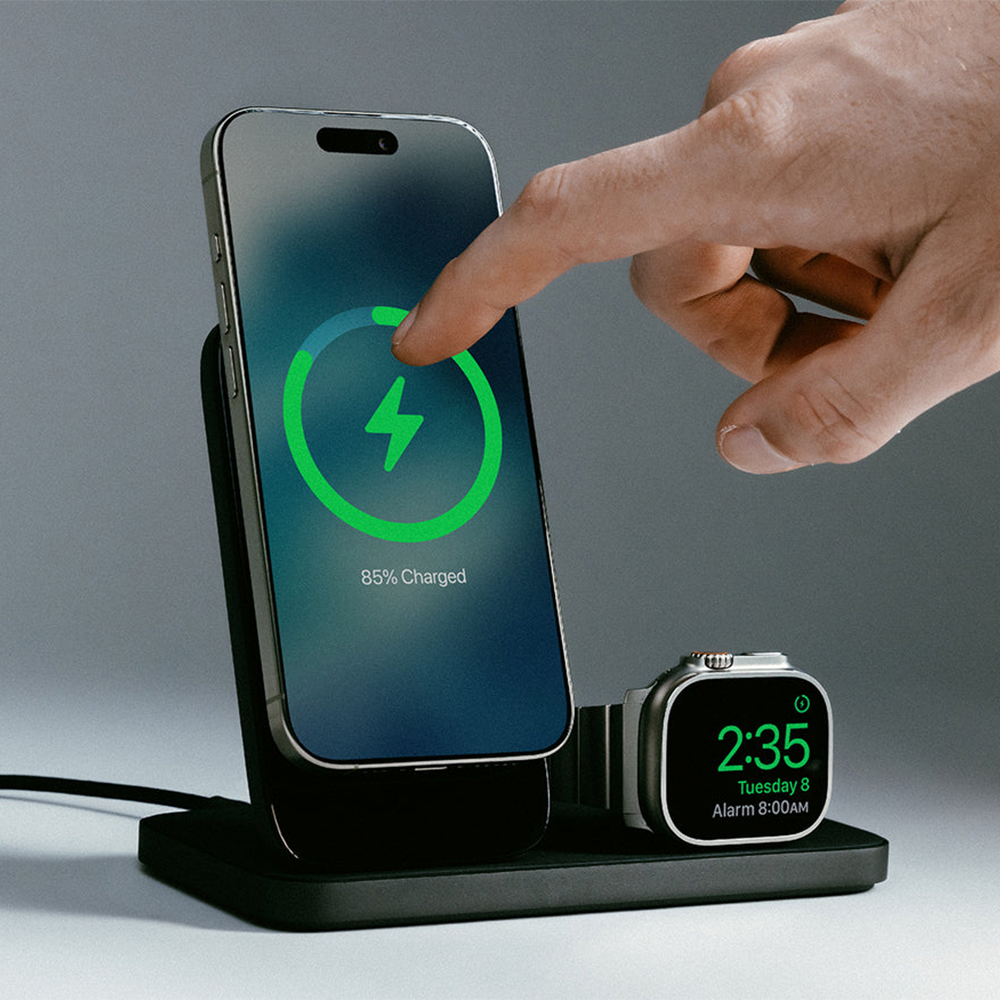 Nomad Wireless Charging Magsafe 3 in 1 Stand One Max V4 Qi2.2 25W - Carbide NM014490858 (Online Eksklusif)