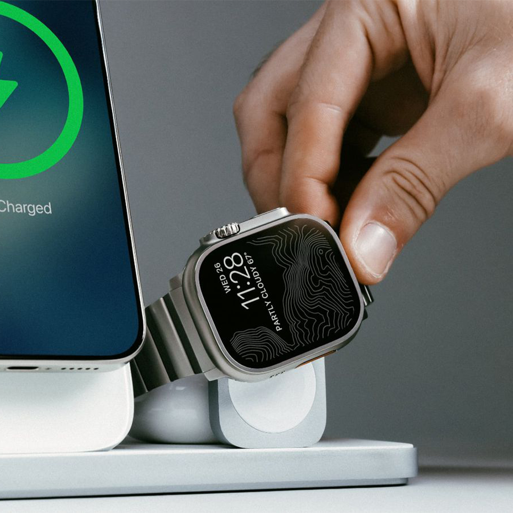 Nomad Wireless Charging Magsafe 3 in 1 Stand One Max V4 Qi2.2 25W - Carbide NM014490858 (Online Eksklusif)