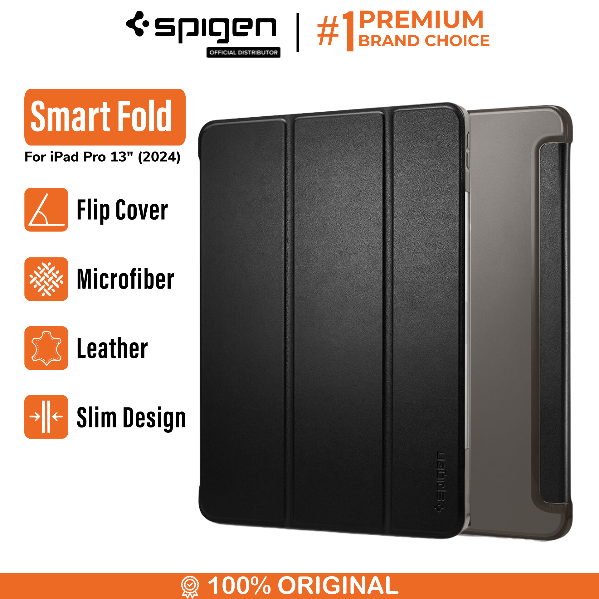 Spigen iPad Pro 13" (2025 / 2024) Case Smart Fold - Black ACS07015