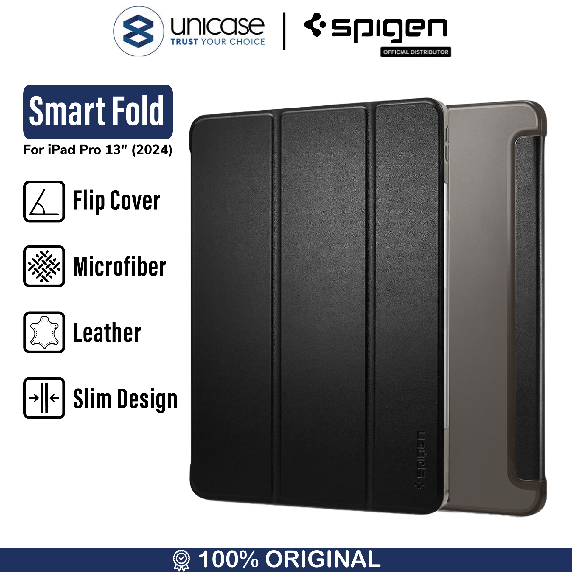 Spigen iPad Pro 13" (2025 / 2024) Case Smart Fold - Black ACS07015