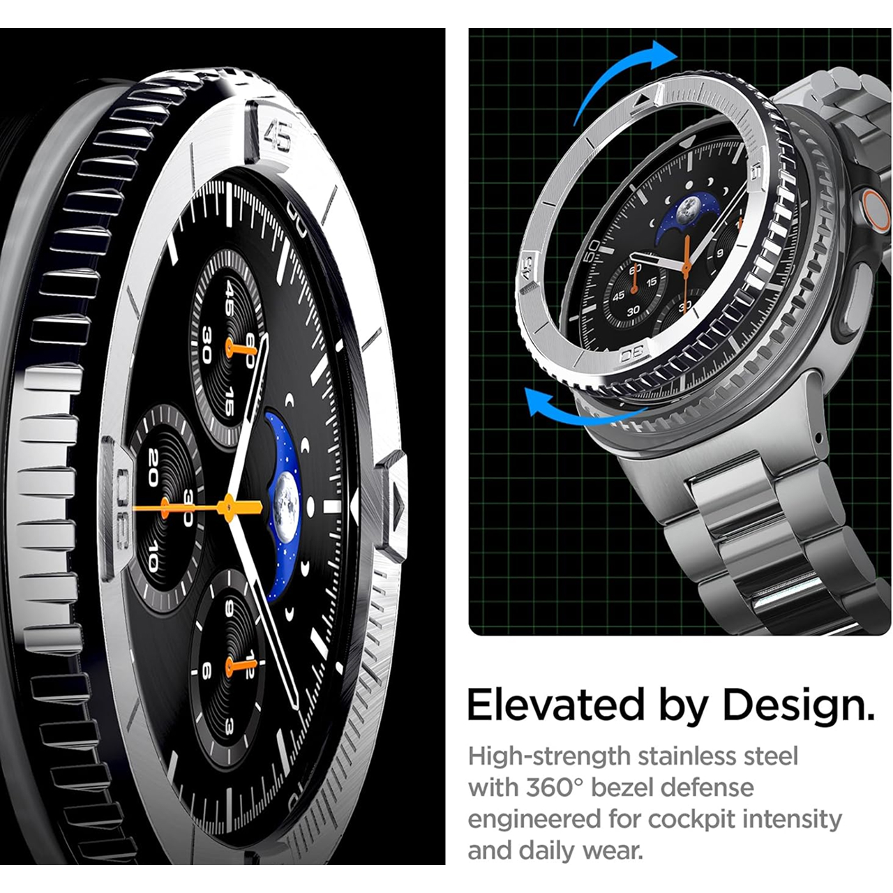 Spigen Galaxy Watch 8 Classic (46mm) Bezel Tune Diver - Black ACS10014