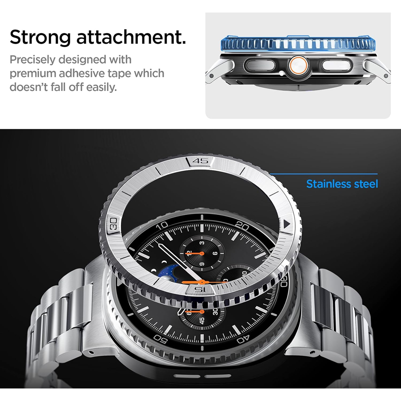 Spigen Galaxy Watch 8 Classic (46mm) Bezel Tune Diver - Black ACS10014