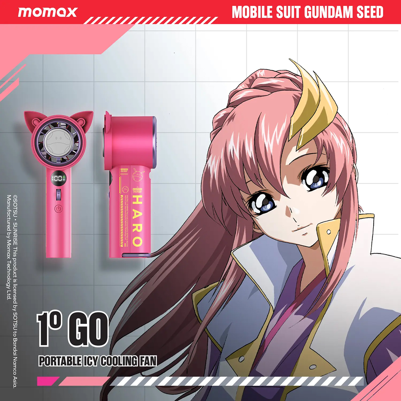 Momax Portable Fan High Speed Icy Cooling Fan - Desert Titanium IF18L2-1