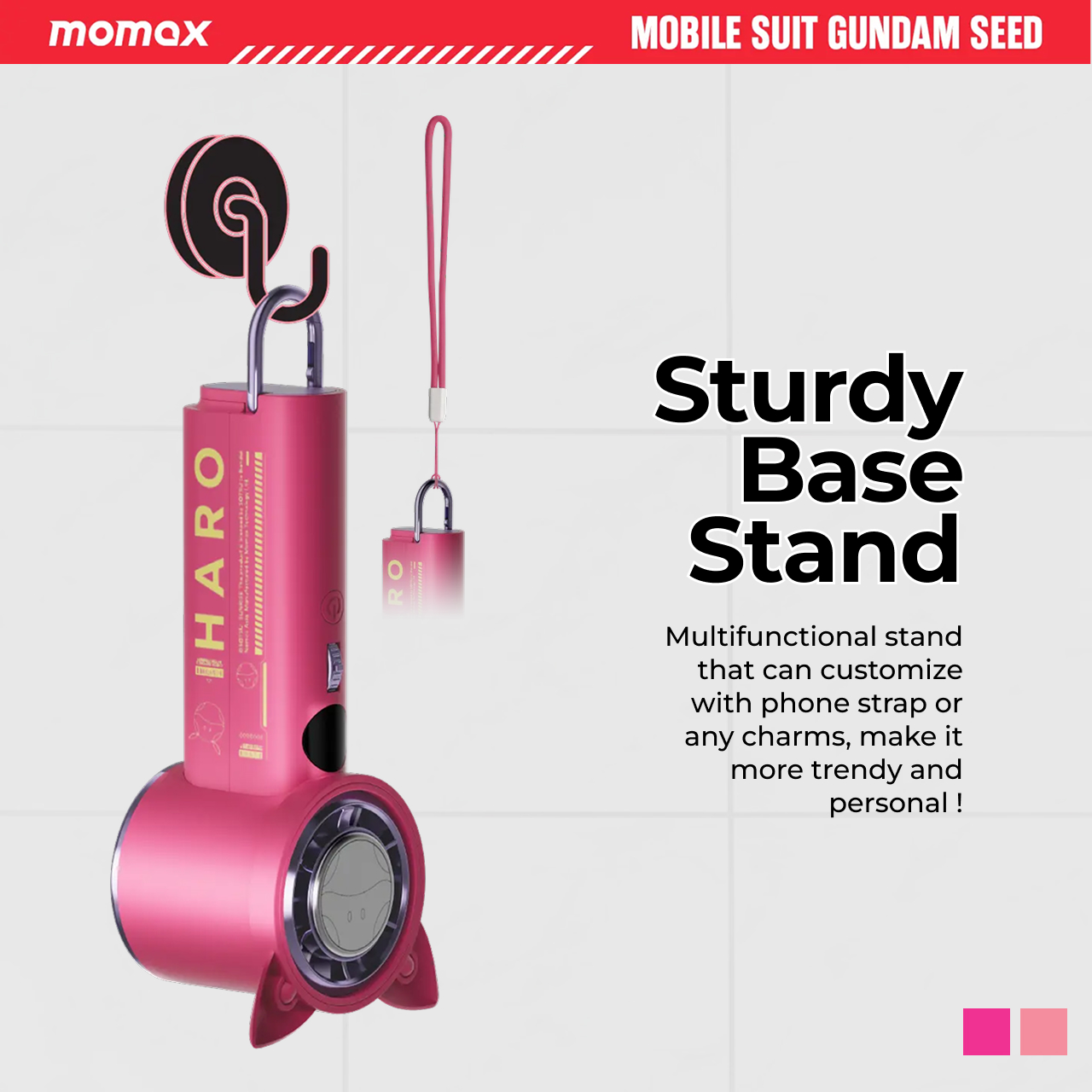 Momax Portable Fan High Speed Icy Cooling Fan - Desert Titanium IF18L2-1