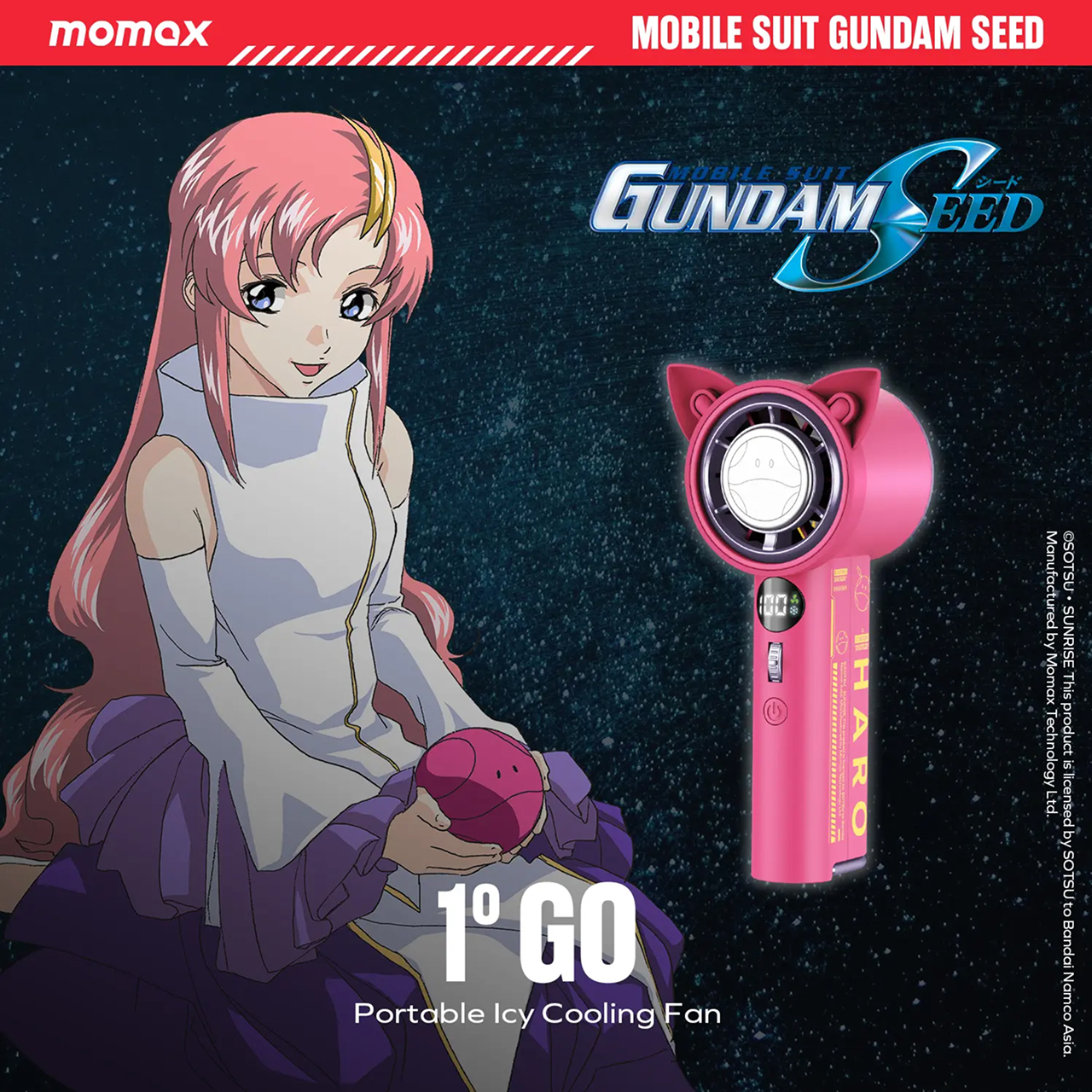 Momax Portable Fan High Speed Icy Cooling Fan - Desert Titanium IF18L2-1