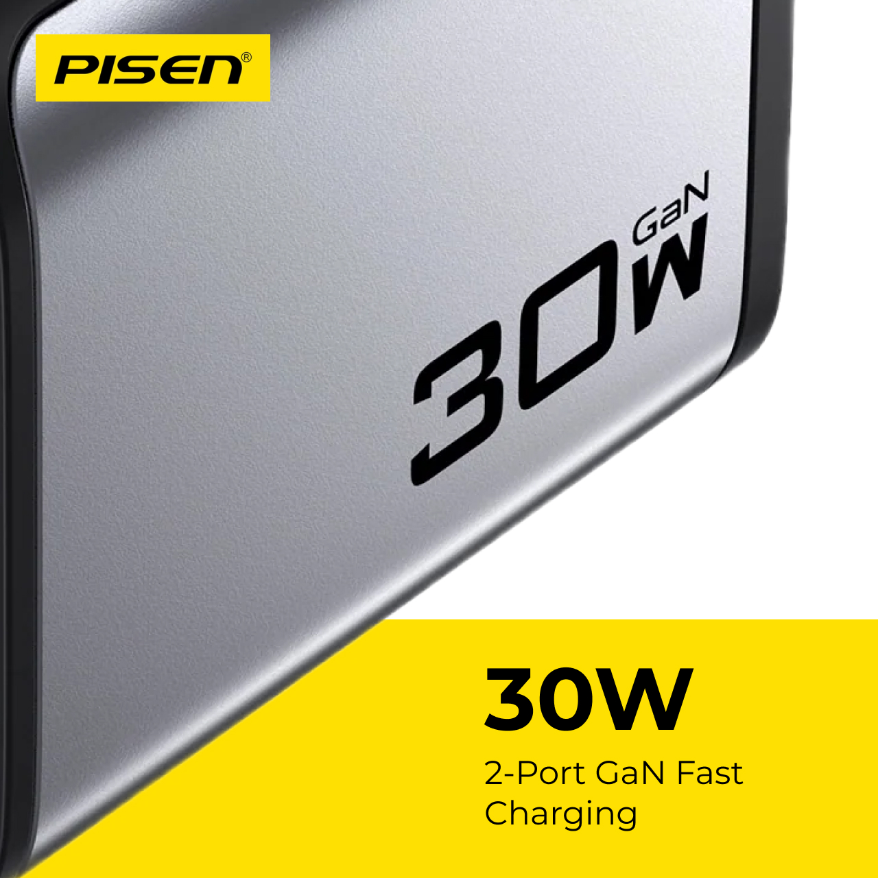 Pisen Wall Charger BOLT Lite 30W 1A 1C GaN PD - Black TP-C63