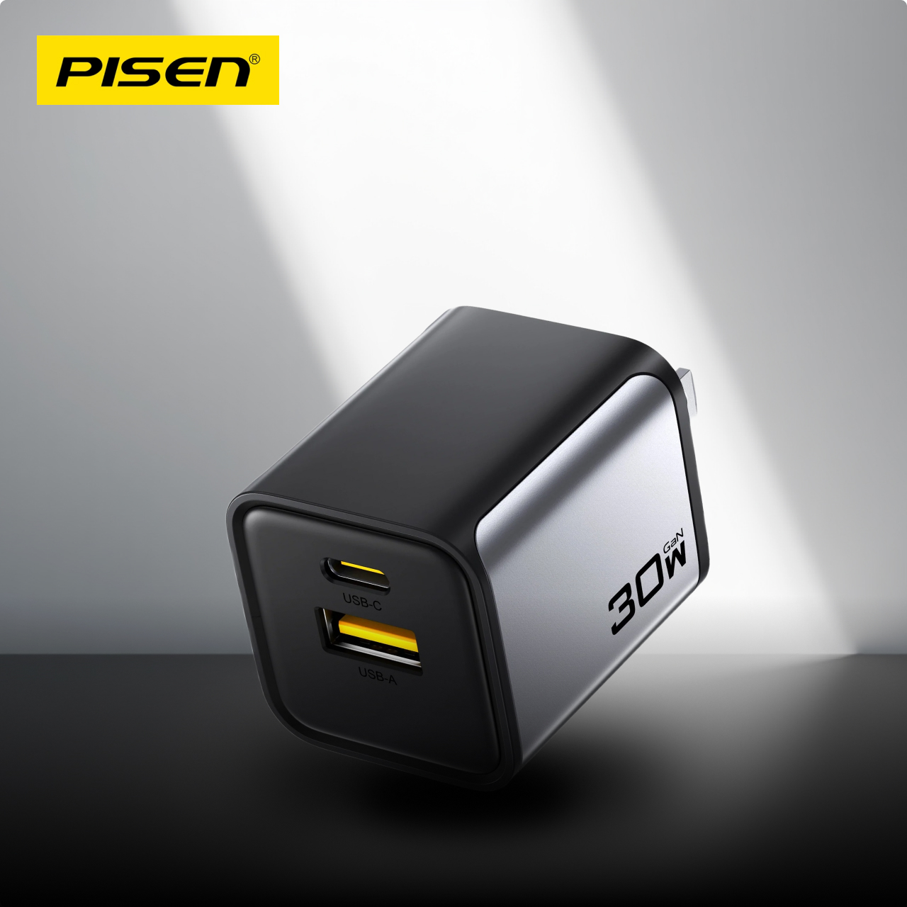 Pisen Wall Charger BOLT Lite 30W 1A 1C GaN PD - Black TP-C63