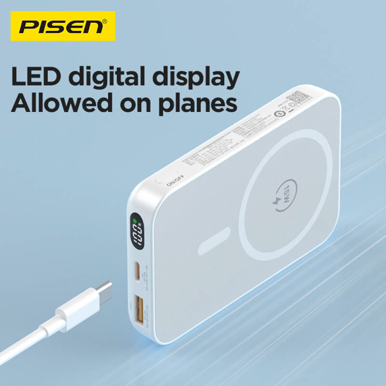 Pisen Powerbank Magsafe 10000mAh 1A 1C 20W - White TP-D111