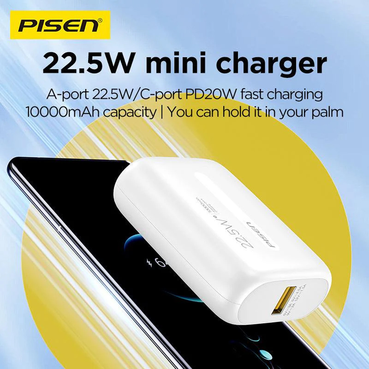 Pisen Powerbank 10000mAh 1A 1C 22.5W - Black TS-D330