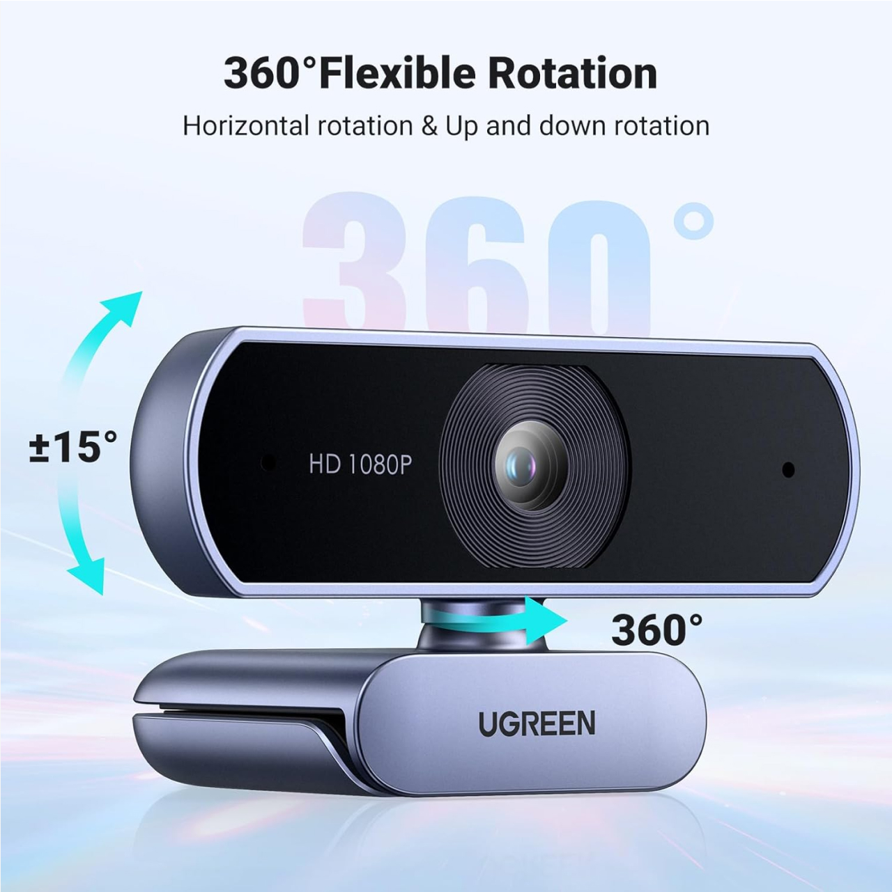 UGREEN Webcam Full HD 1080p with Microphone - Black CM678 15728