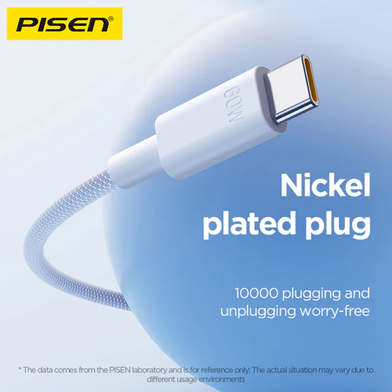 Pisen Kabel Charger USB C - Lightning 27W Vivid Braided 1m - Gray CL-PD10-1000