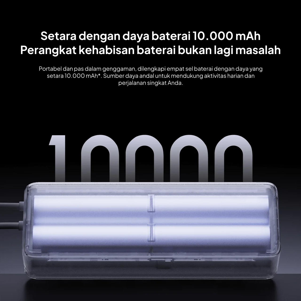 Xiaomi Powerbank Built in Kabel Charger USB C 10000mAh 165W - Gray