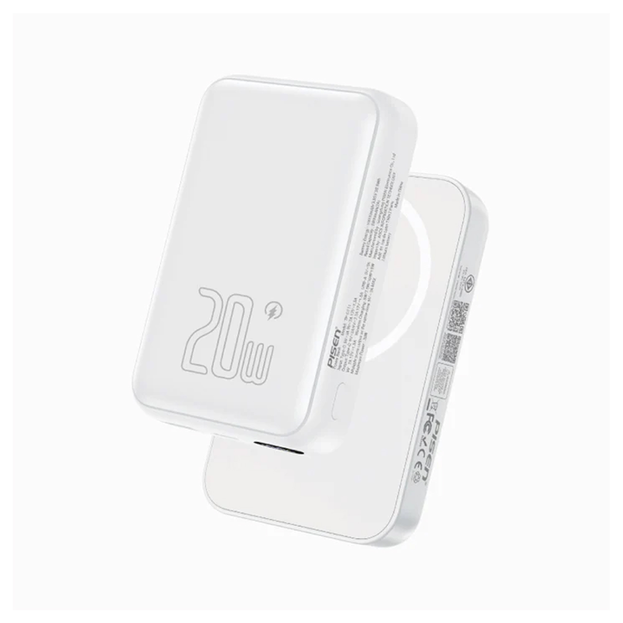 Pisen Powerbank Magsafe 10000mAh 1A 1C 20W - White TP-D111