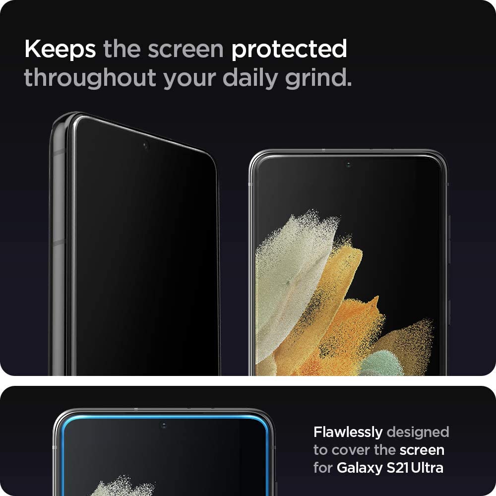 Tempered Glass Samsung Galaxy S21 Ultra S21 Plus Spigen Glas tR EZ Fit