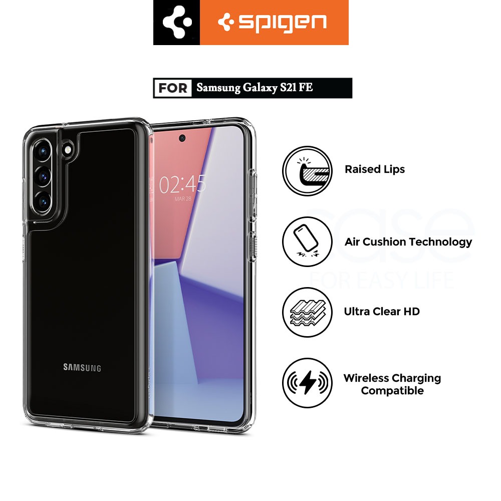Case Samsung Galaxy S21 FE Spigen Crystal Hybrid Slim Clear Casing