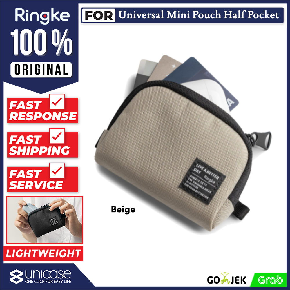 Case Airpods / Mini Pouch Cable Ringke Half Pocket Card Slot Nylon Bag