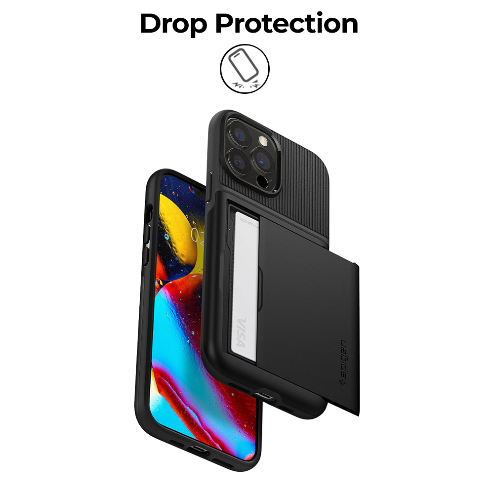 Case iPhone 13 Pro Max Mini Spigen Slim Armor Card Slot Wallet Casing