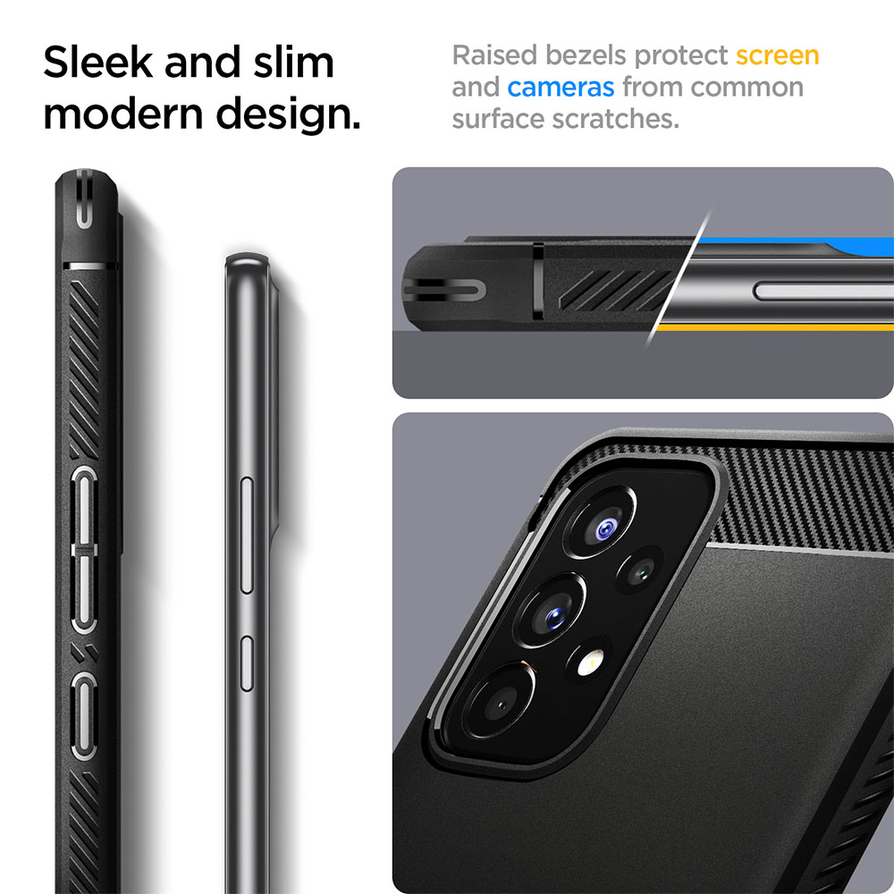 Case Samsung Galaxy A53 / A73 Spigen Rugged Armor Carbon TPU Casing