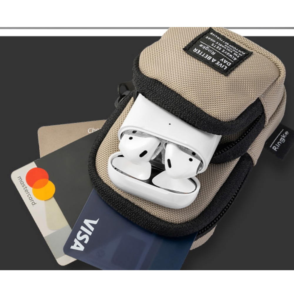 Case Airpods / Mini Pouch Cable Ringke Two Pocket Card Slot Fabric Bag