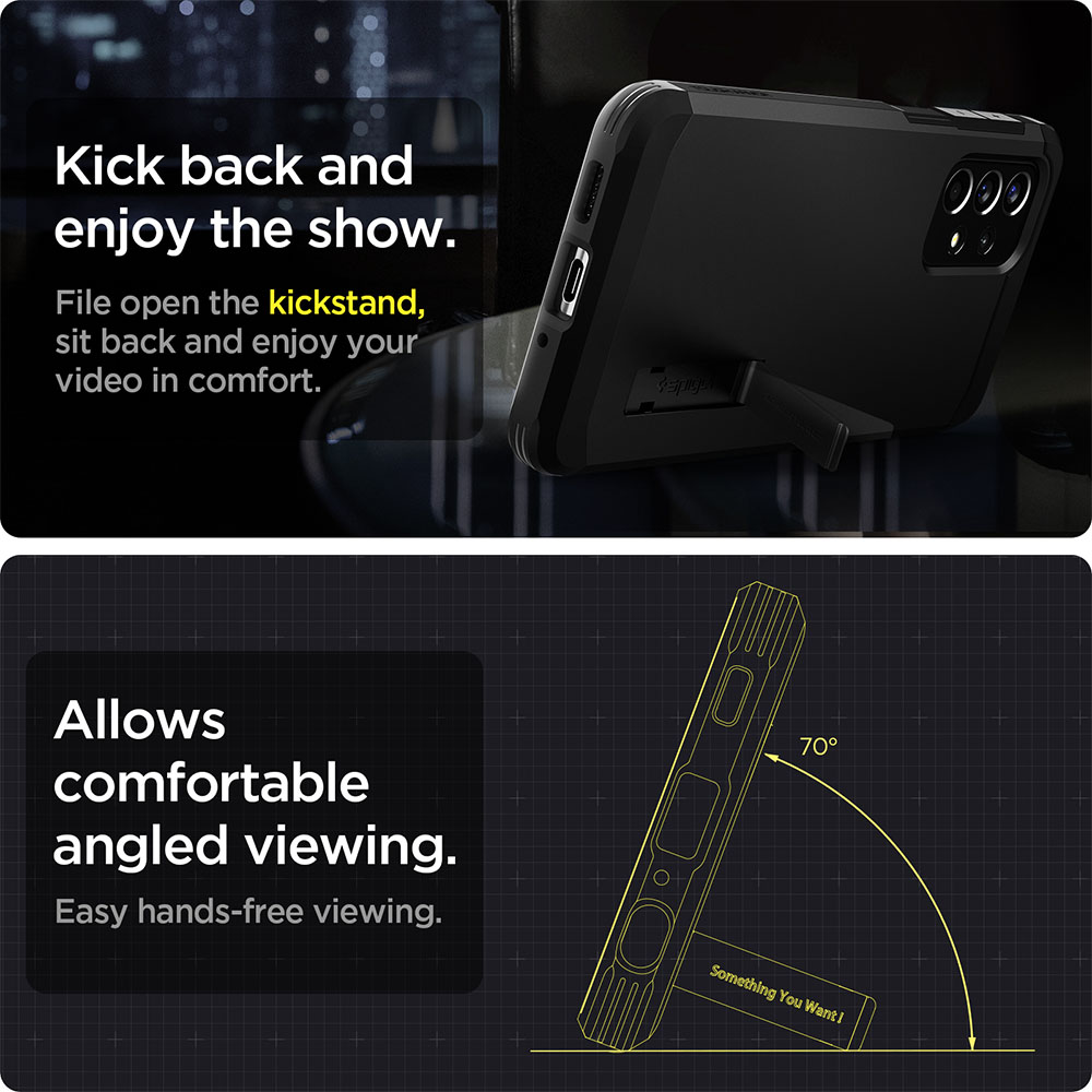 Case Samsung Galaxy A33 Spigen Tough Armor Anti Crack Stand Casing