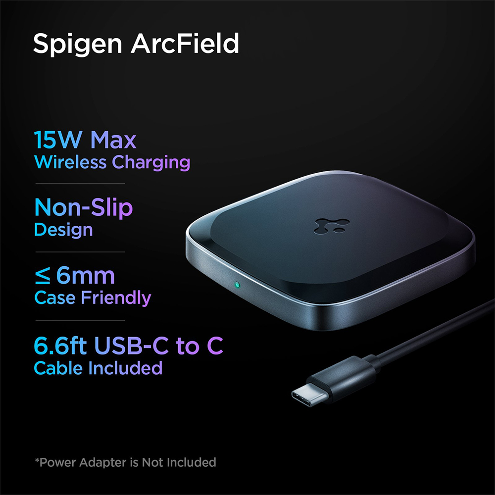 Wireless Charger Pad Spigen 15W USB C iPhone /Android Qi Fast Charging