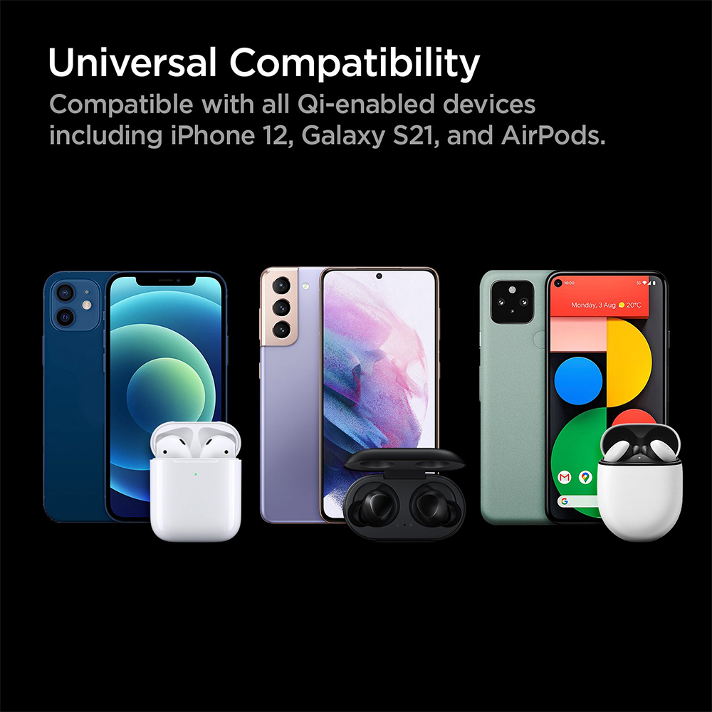 Wireless Charger Pad Spigen 15W USB C iPhone /Android Qi Fast Charging