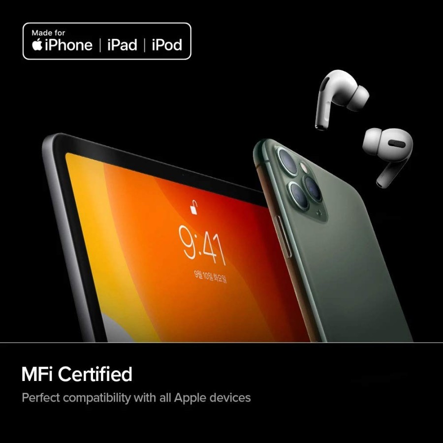 Cable USB Type C Android Lightning iPhone MFI Spigen ArcWire Nylon 1M - C to USB-C