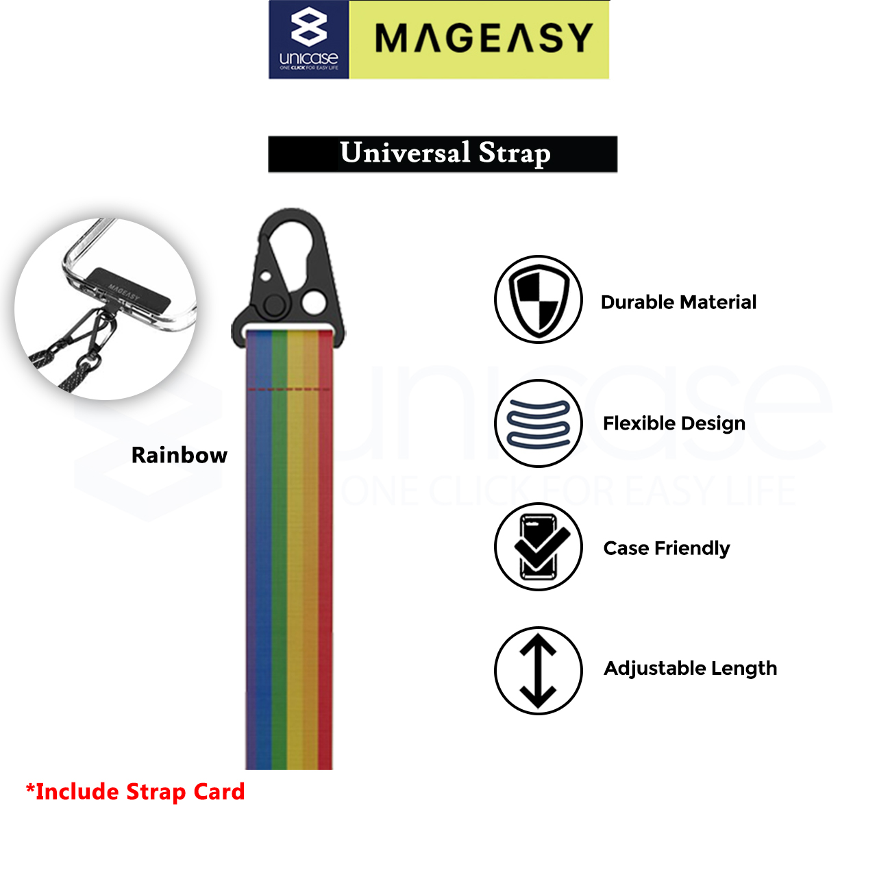 Strap Tali Gantungan HP MagEasy Body Lanyard Handphone ID Card Camera