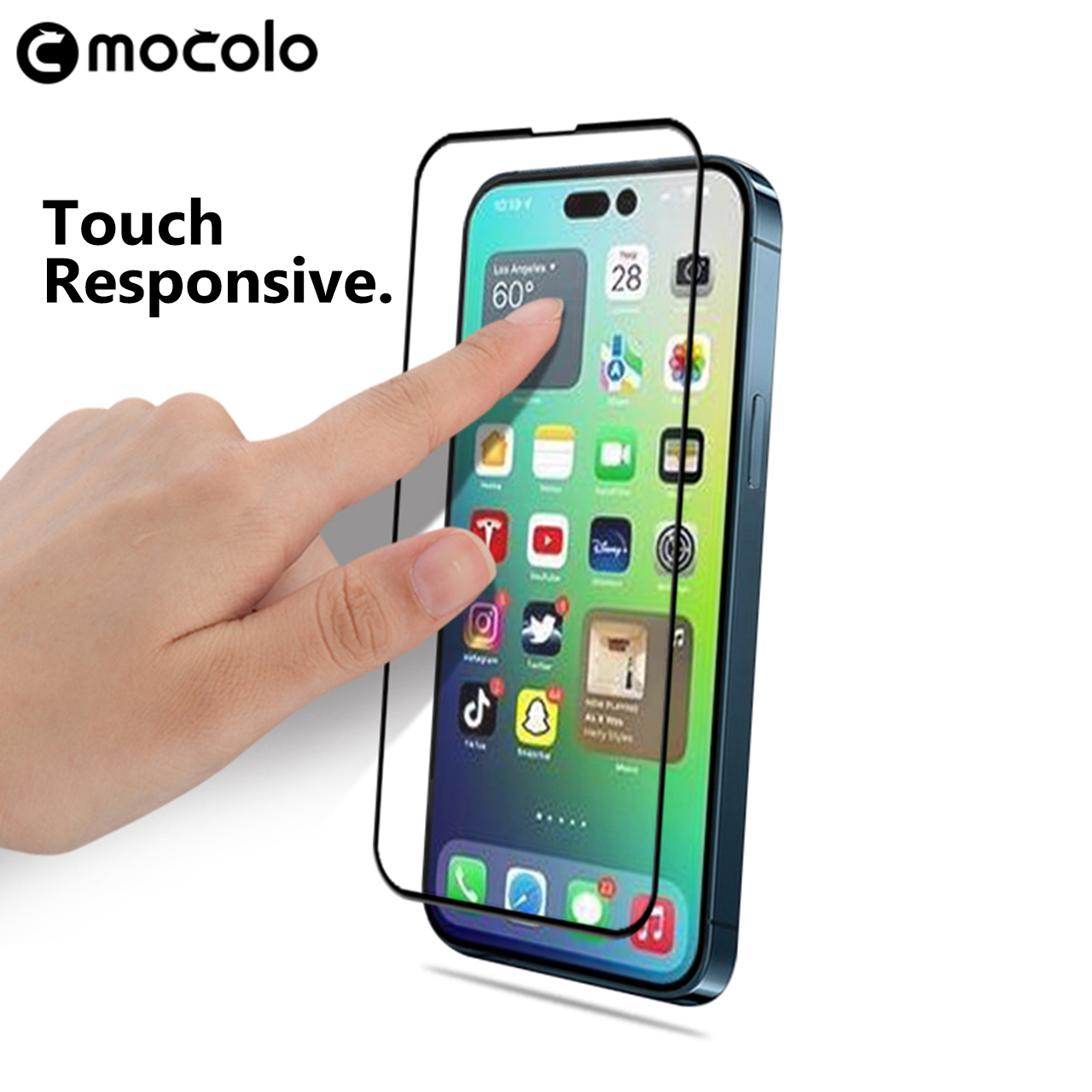 Tempered Glass iPhone 14/13 Pro Max Plus Mocolo 2.5D Clear Anti Gores