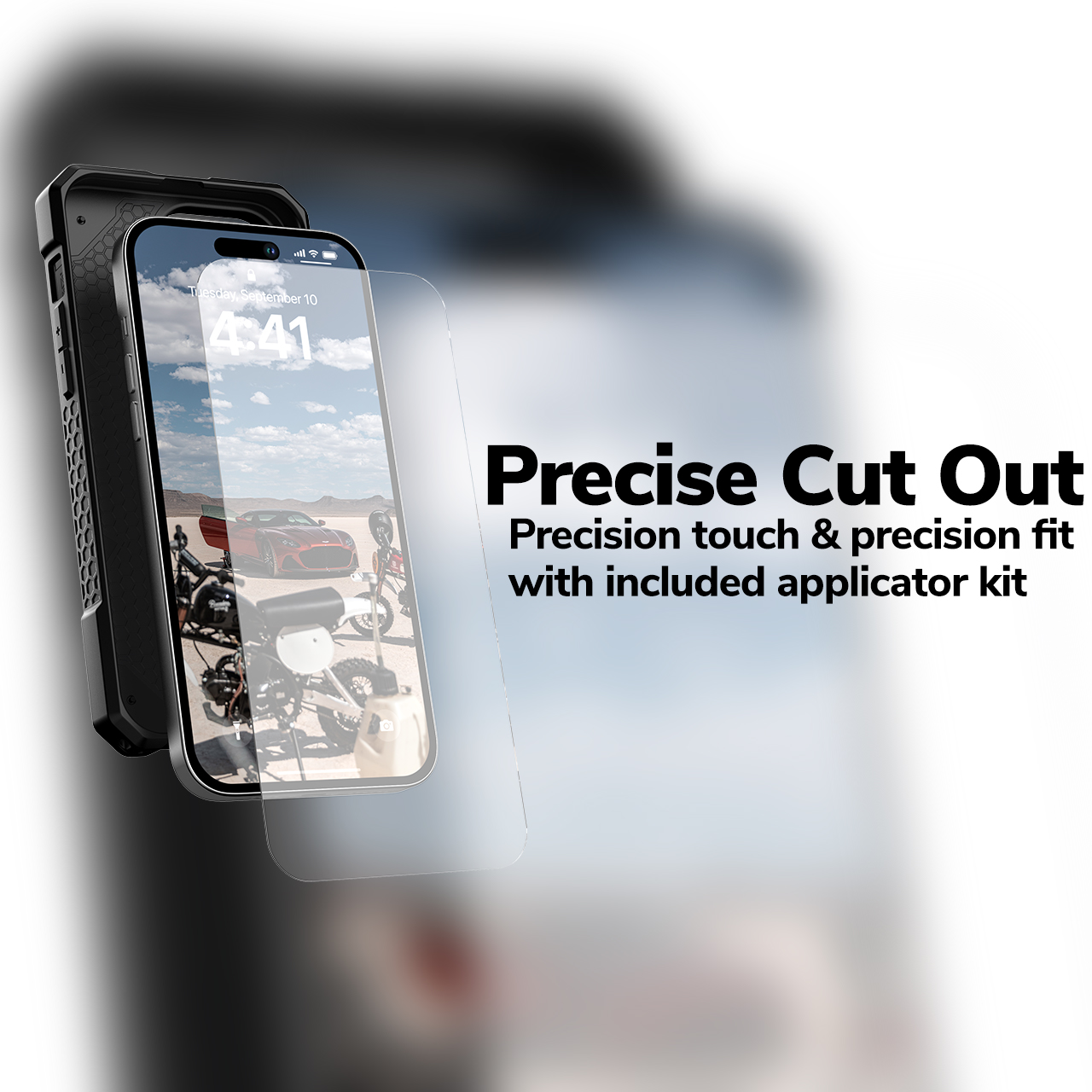 Tempered Glass iPhone 14/13 Pro Max Plus UAG Screen Shield Clear Full